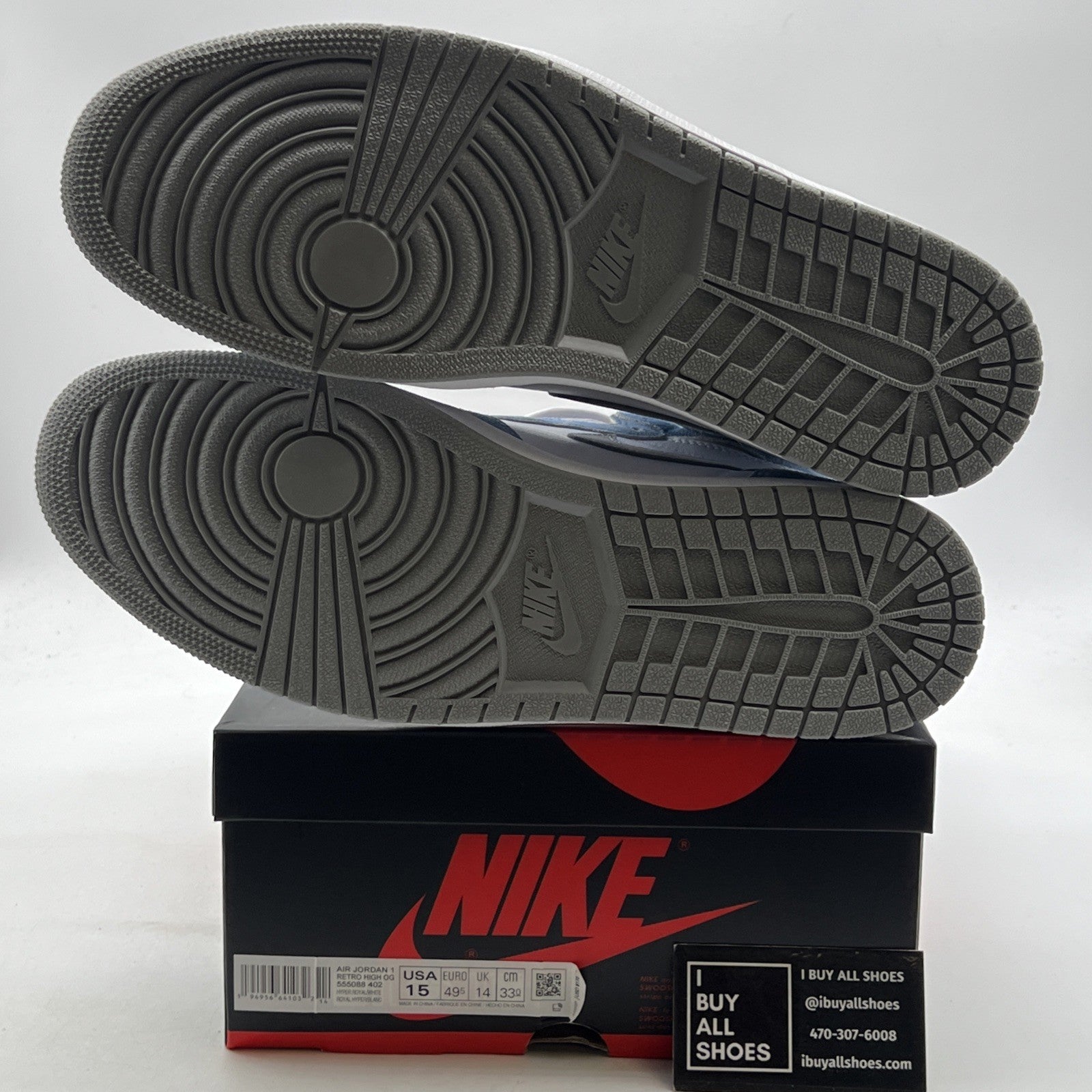Size 15 - Air Jordan 1 Retro OG High Hyper Royal (555088-402)