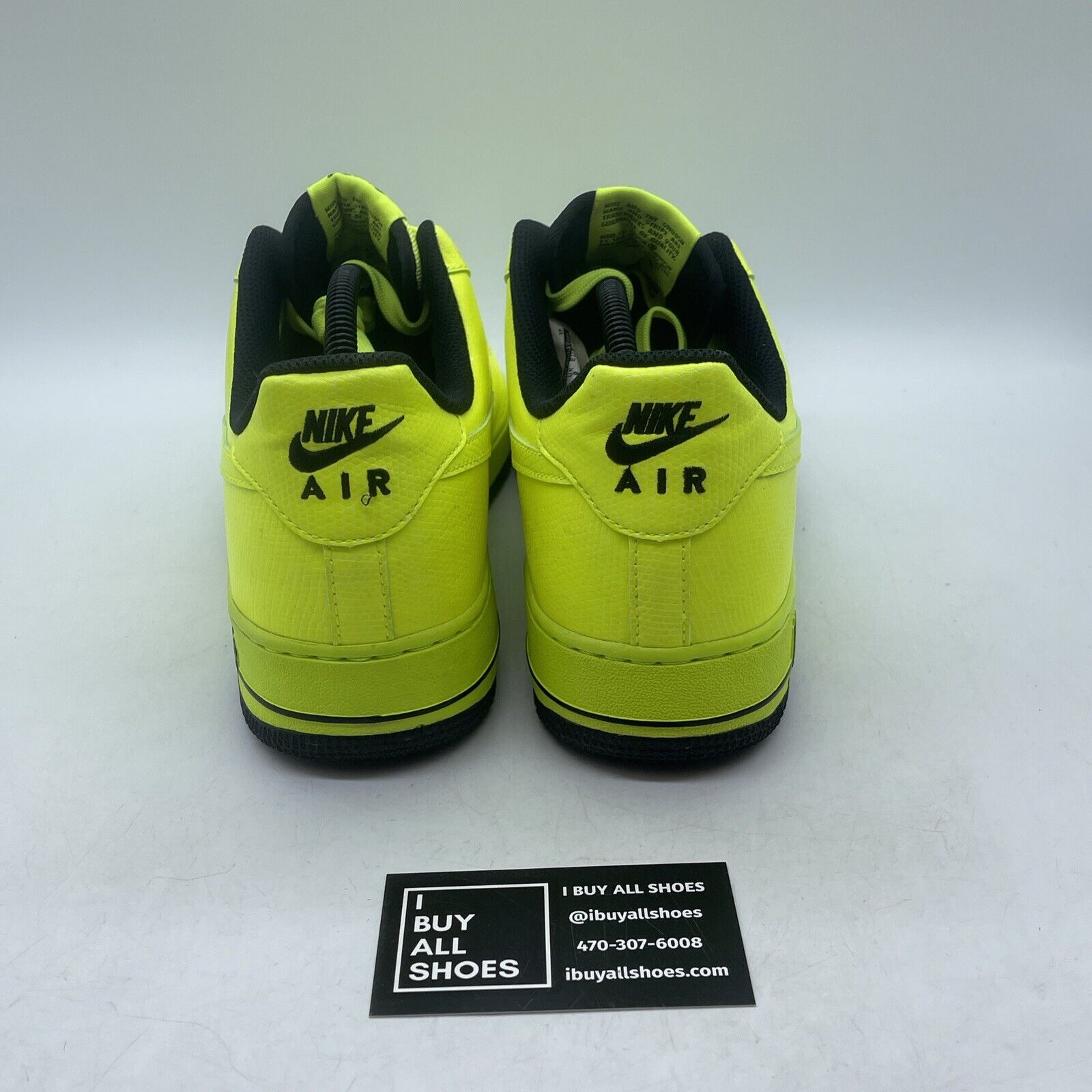 Size 10 - Nike Air Force 1 Green Black Leather Suede (488298-703)