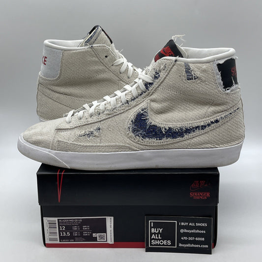 Size 12 - Nike Stranger Things x Blazer QS Mid Upside Down Grey (CJ6102-100)