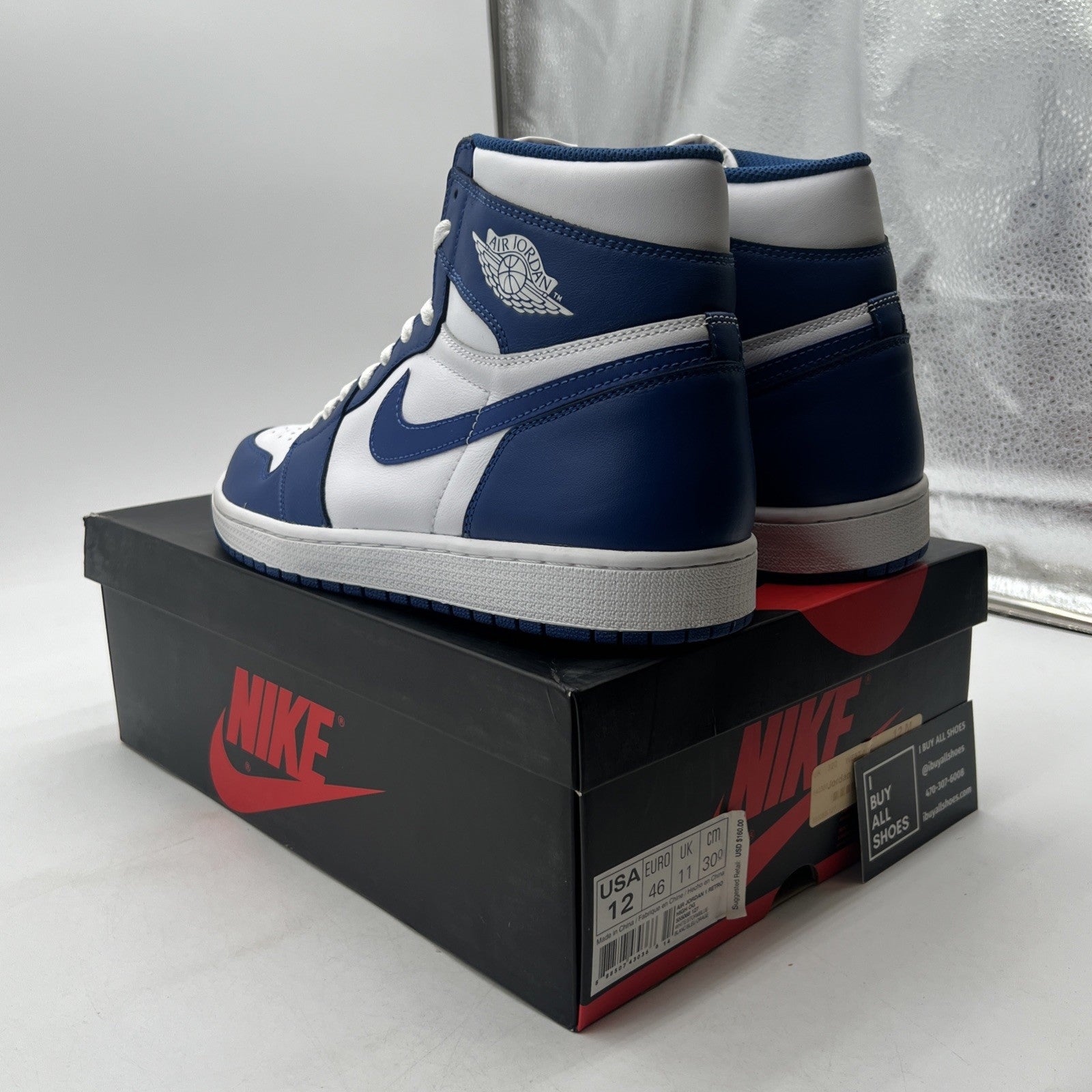 Size 12 - Air Jordan 1 Retro High OG Storm Blue 2016 (555088-127)
