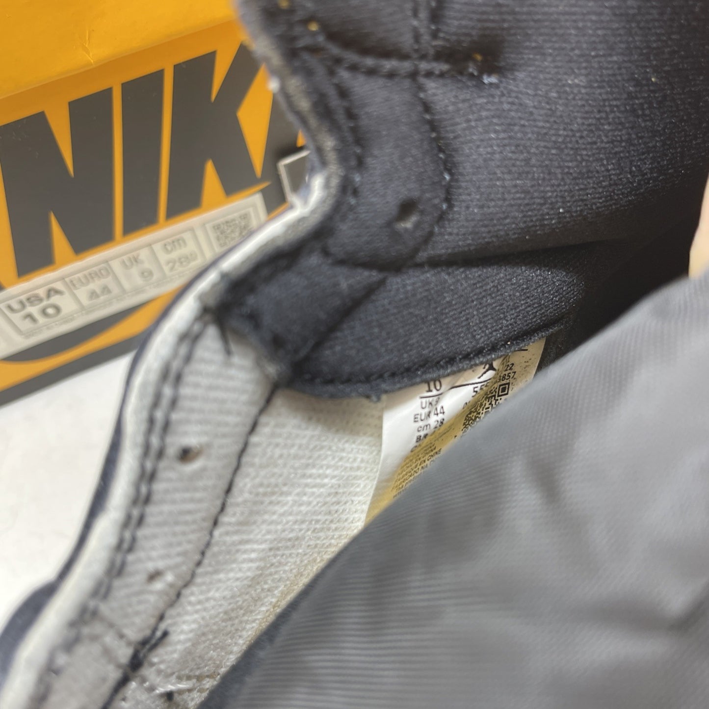 Size 10 - Air Jordan 1 Retro OG High Yellow Toe (555088-711)