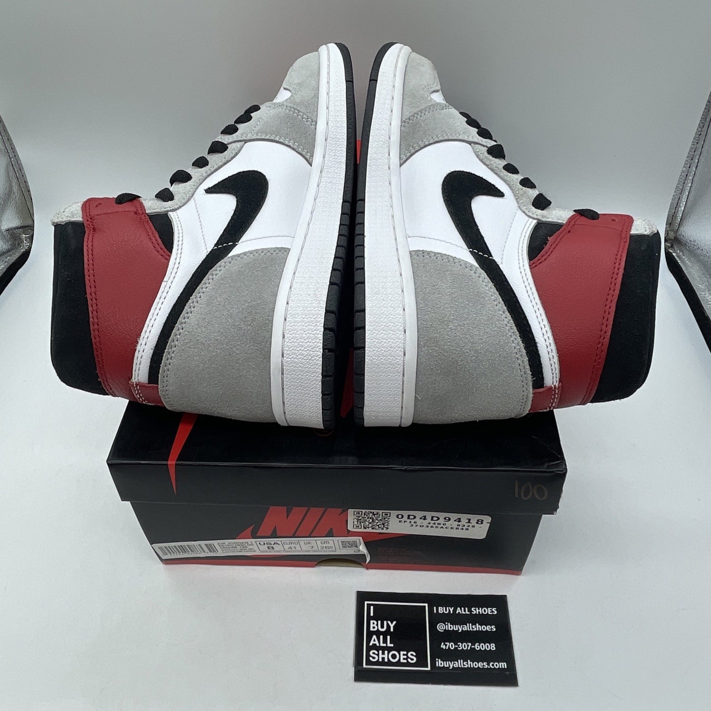 Size 8 - Jordan 1 Retro High OG Smoke Gray White Black Suede (555088-126)