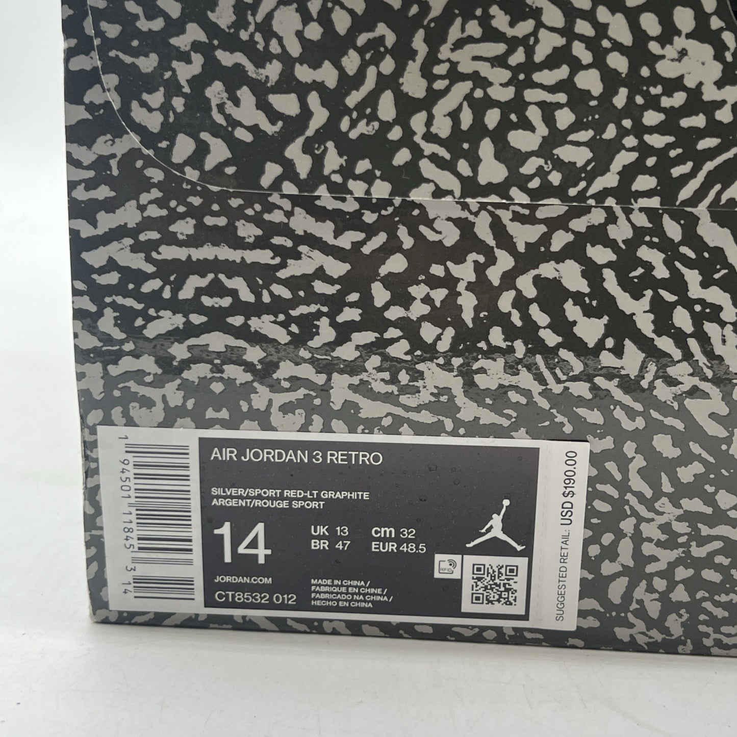 Size 14 - Air Jordan 3 Retro Mid Cool Grey (CT8532-012)