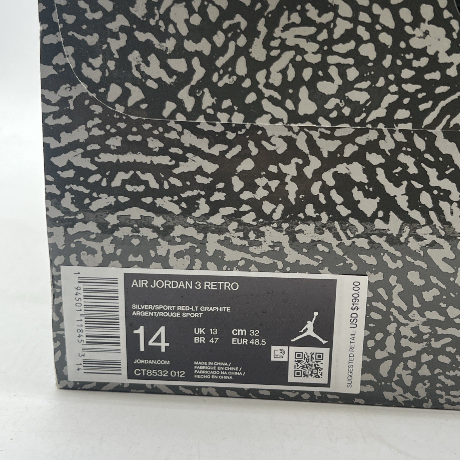 Size 14 - Air Jordan 3 Retro Mid Cool Grey (CT8532-012)