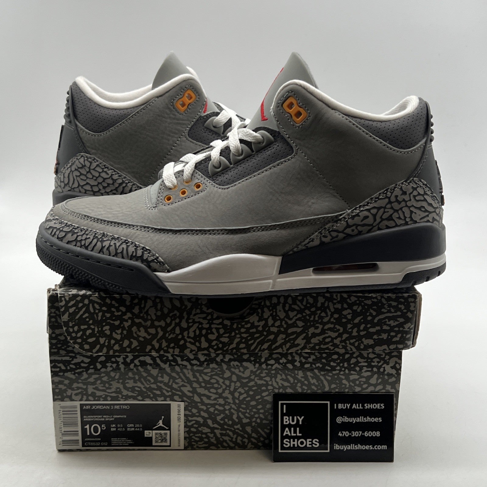Size 10.5 - Air Jordan 3 Retro Mid Cool Grey (CT8532-012)