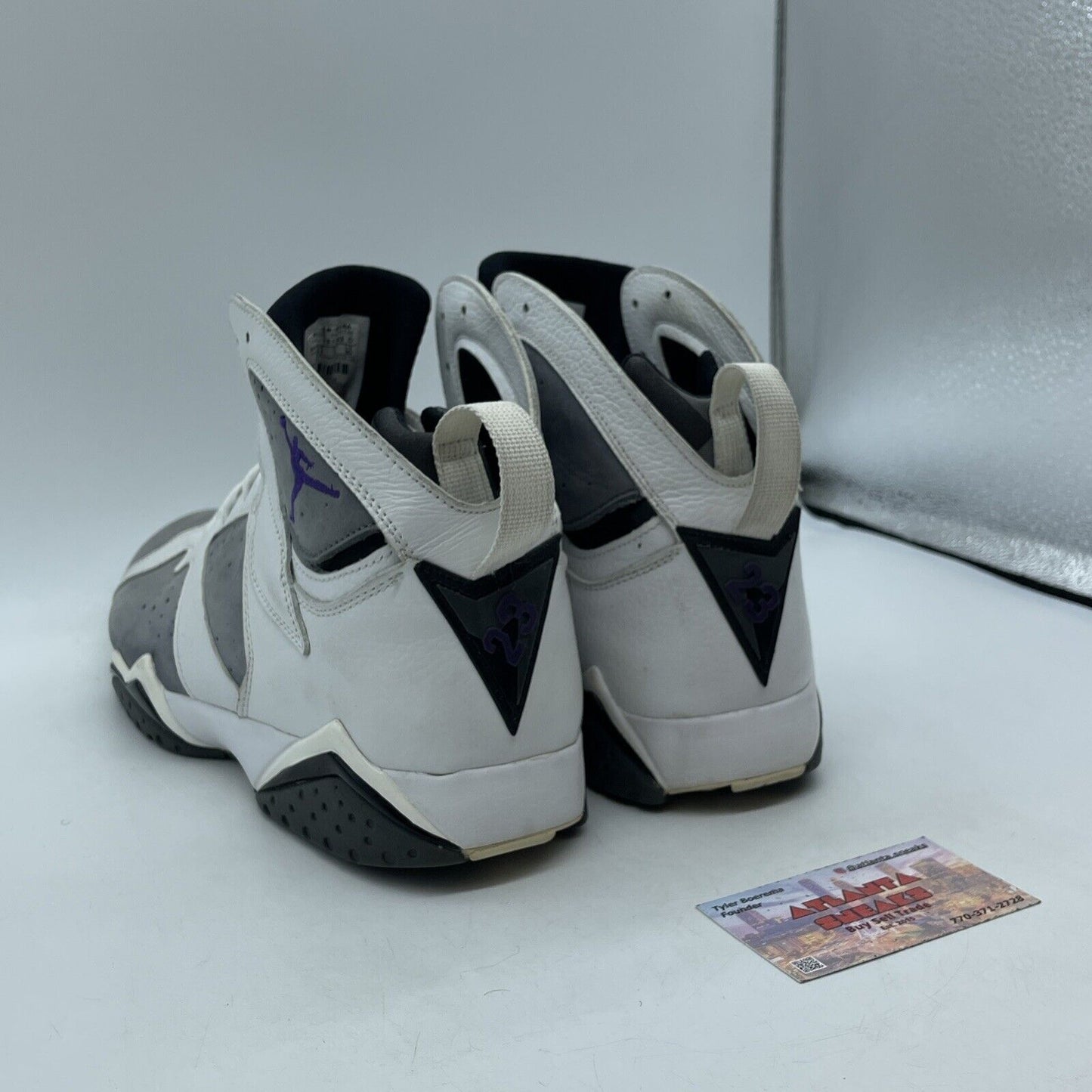Size 12 - Air Jordan 7 Retro Flint Grey Purple Suede White Leather (304775-151)