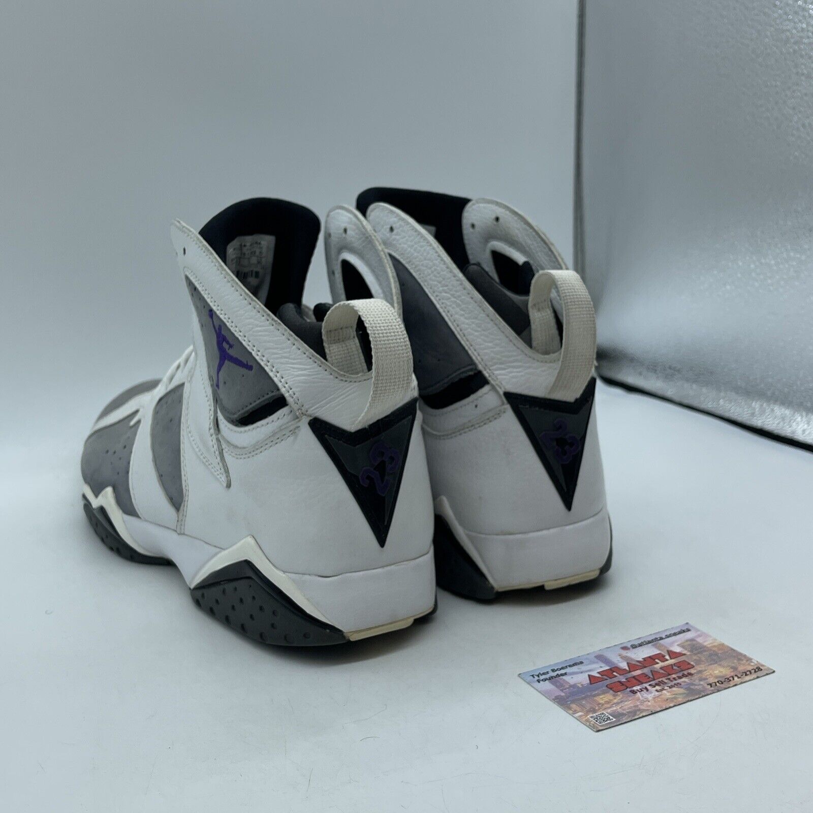 Size 12 - Air Jordan 7 Retro Flint Grey Purple Suede White Leather (304775-151)