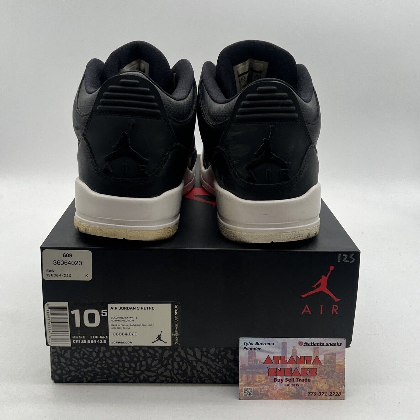 Size 10.5 - Air Jordan 3 Retro Cyber Monday (136064-020)