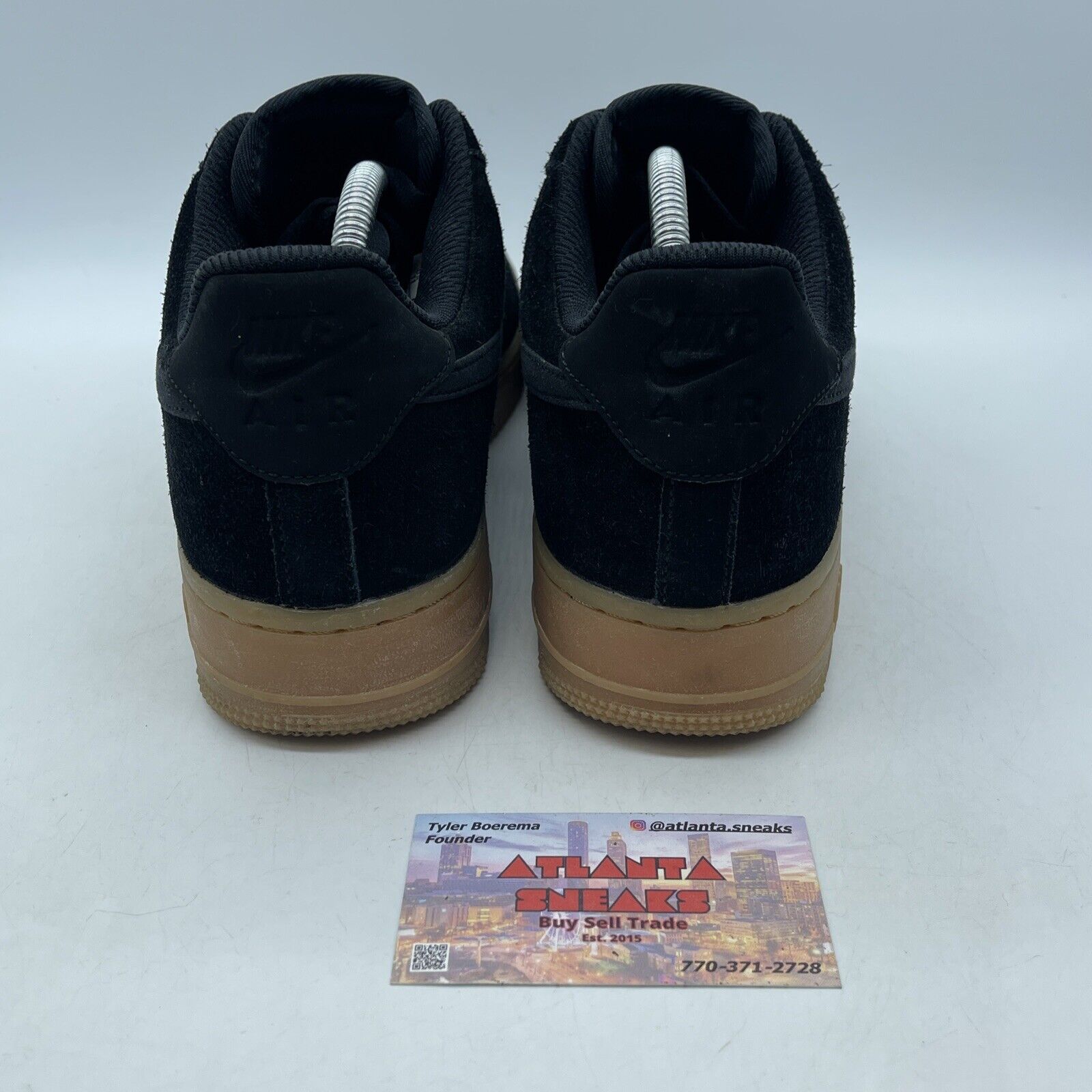 Size 11W - Nike Air Force 1 Low Black Gum Brown Suede (AA0287-002)