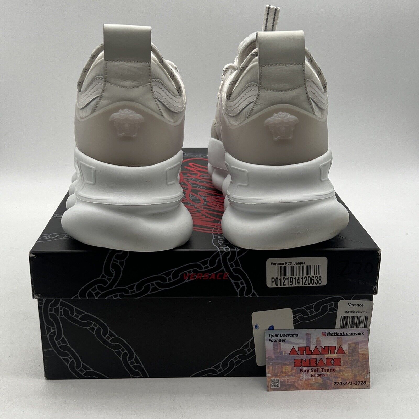 Size 10 - Versace Chain Reaction White (DSU7071E-D7CTG-D01)
