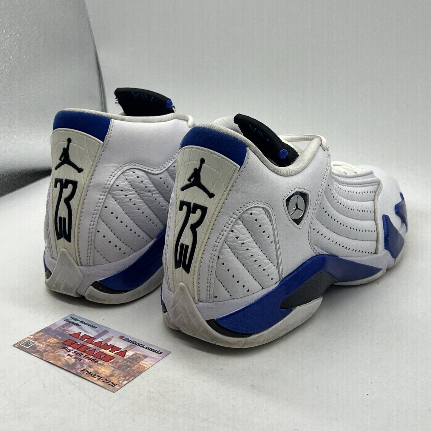 Size 8 - Air Jordan 14 Retro Hyper Royal White Black Leather  (487471-104)