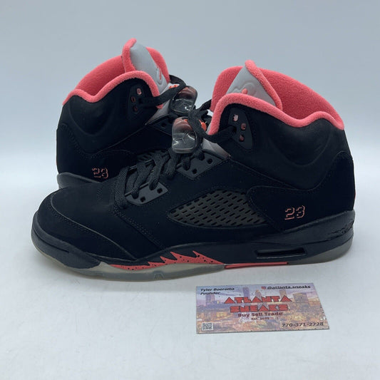 Size 7Y (GS) - Jordan 5 Retro Mid Black Pink Suede Leather (440892-001)