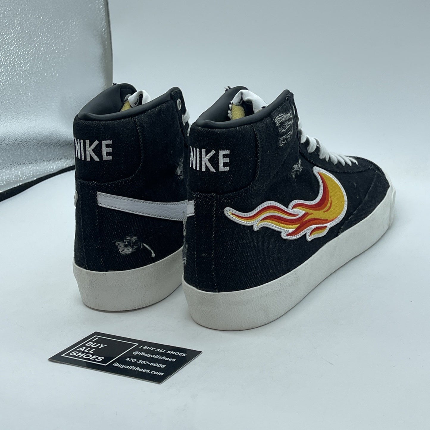 Size 9 - Nike Blazer '77 Mid Cleveland Rocks Black White Suede (DQ7635-001)