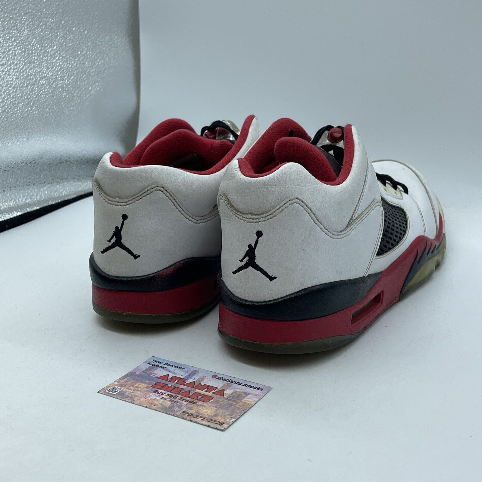 Size 11.5 - Air Jordan 5 Retro 2016 Low Fire Red Black White (819171-101)