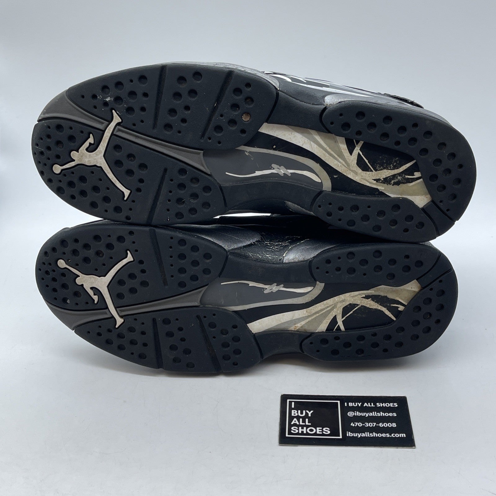 Size 11 - Air Jordan 8 Retro 2015 Chrome Black Grey Suede (305381-003)