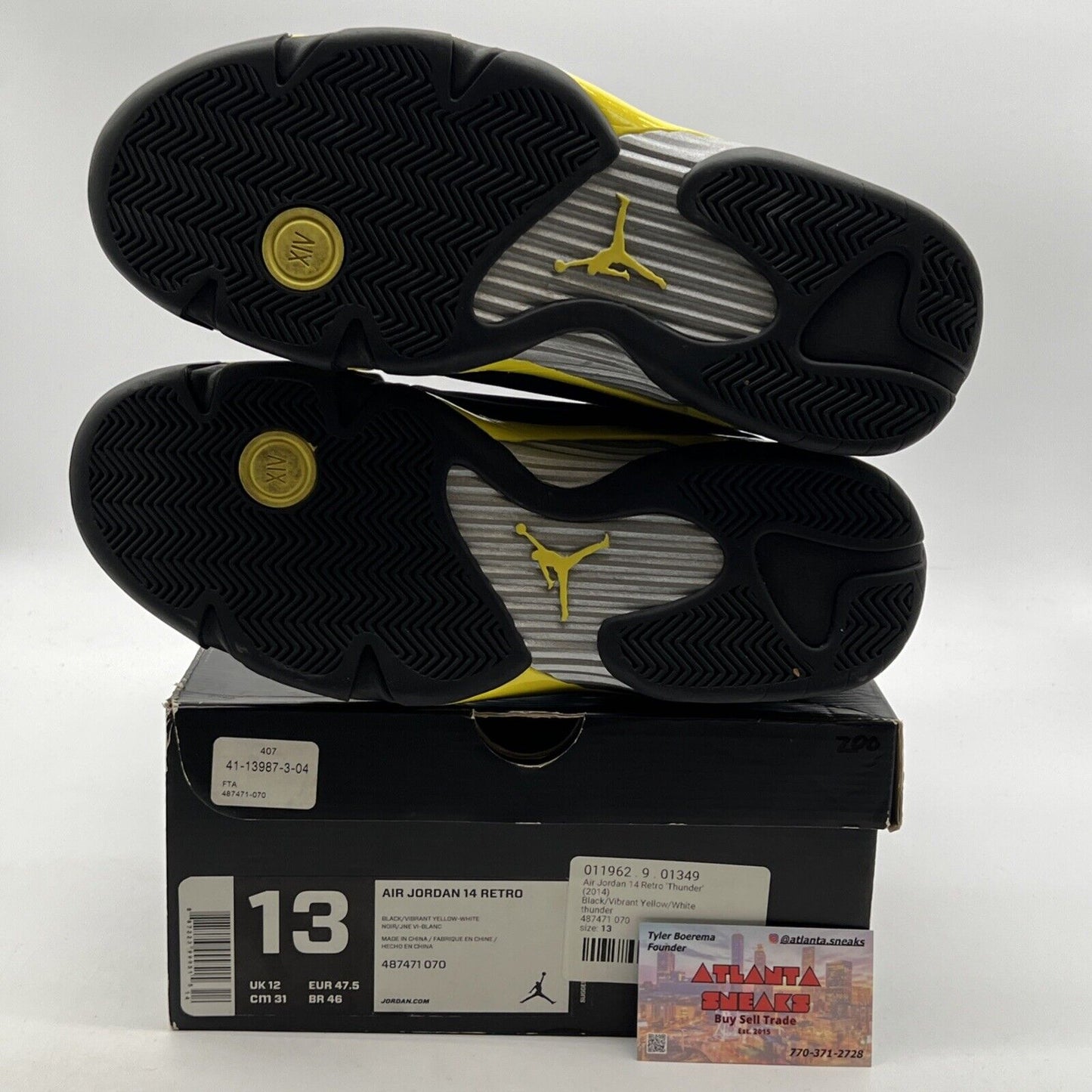 Size 13 - Air Jordan 14 Retro Thunder (487471-070)