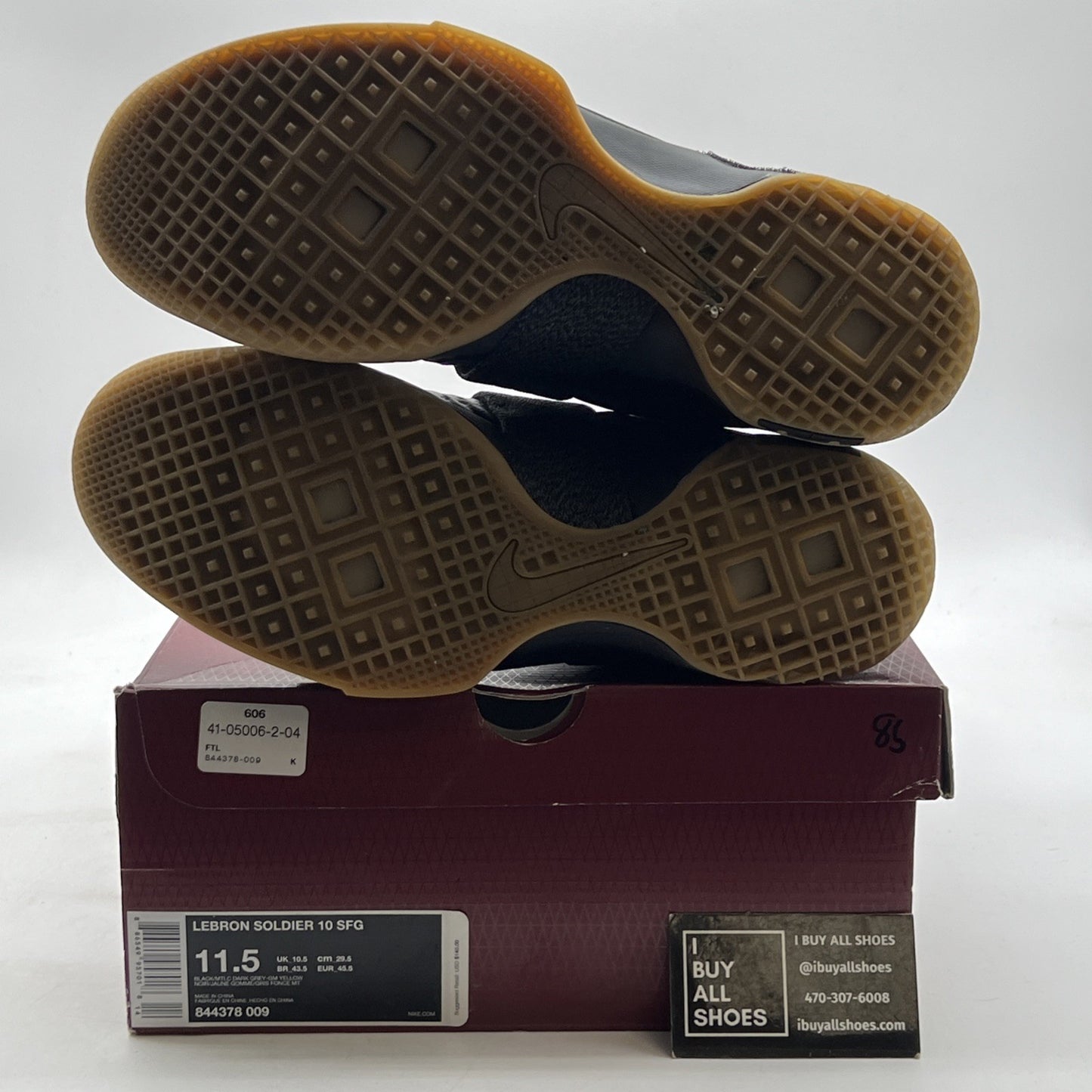 Size 11.5 - Nike LeBron Soldier 10 SFG Black Gum (844378-009)
