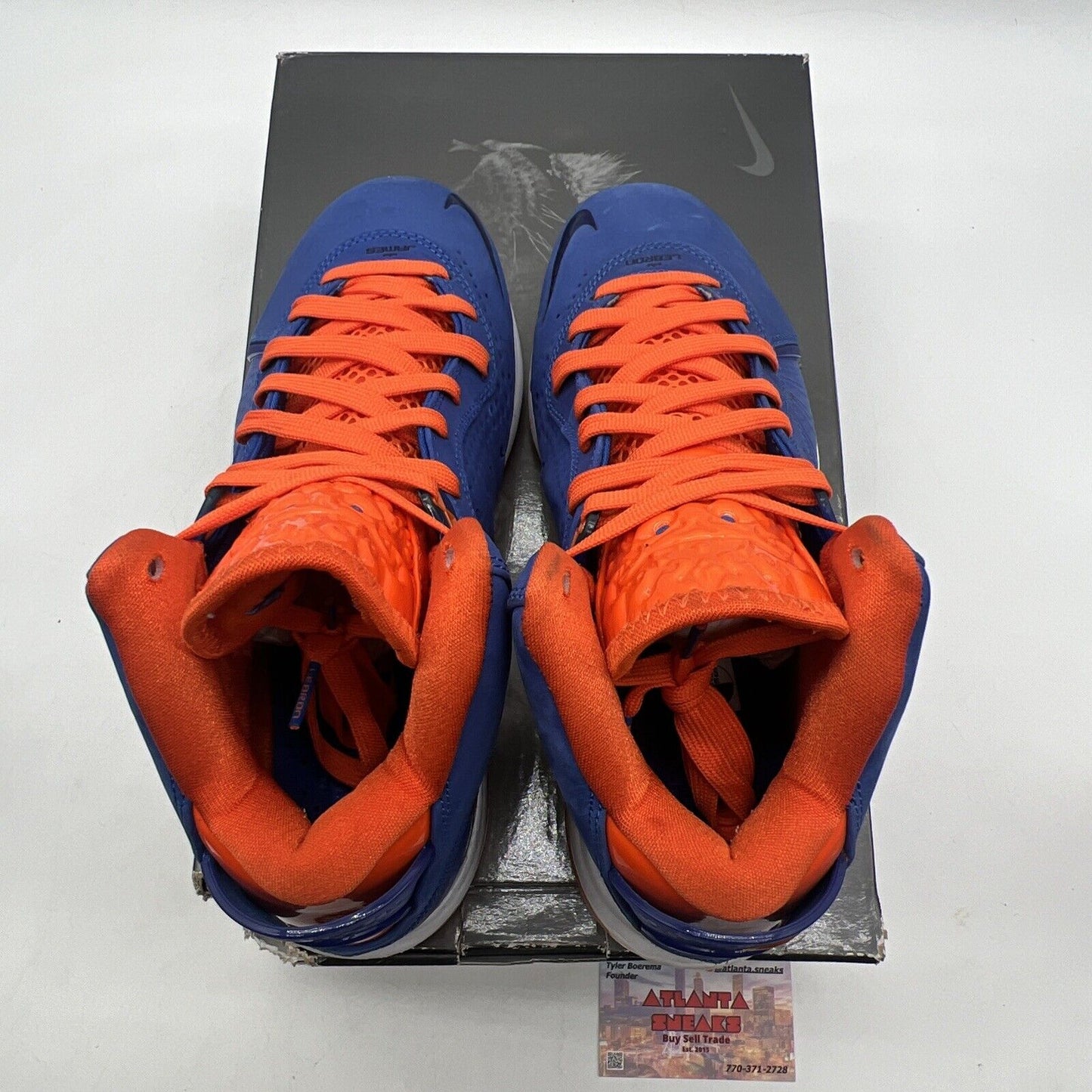 Size 8.5 - Nike LeBron 8 HWC - Blue Orange White Suede (CV1750-400)