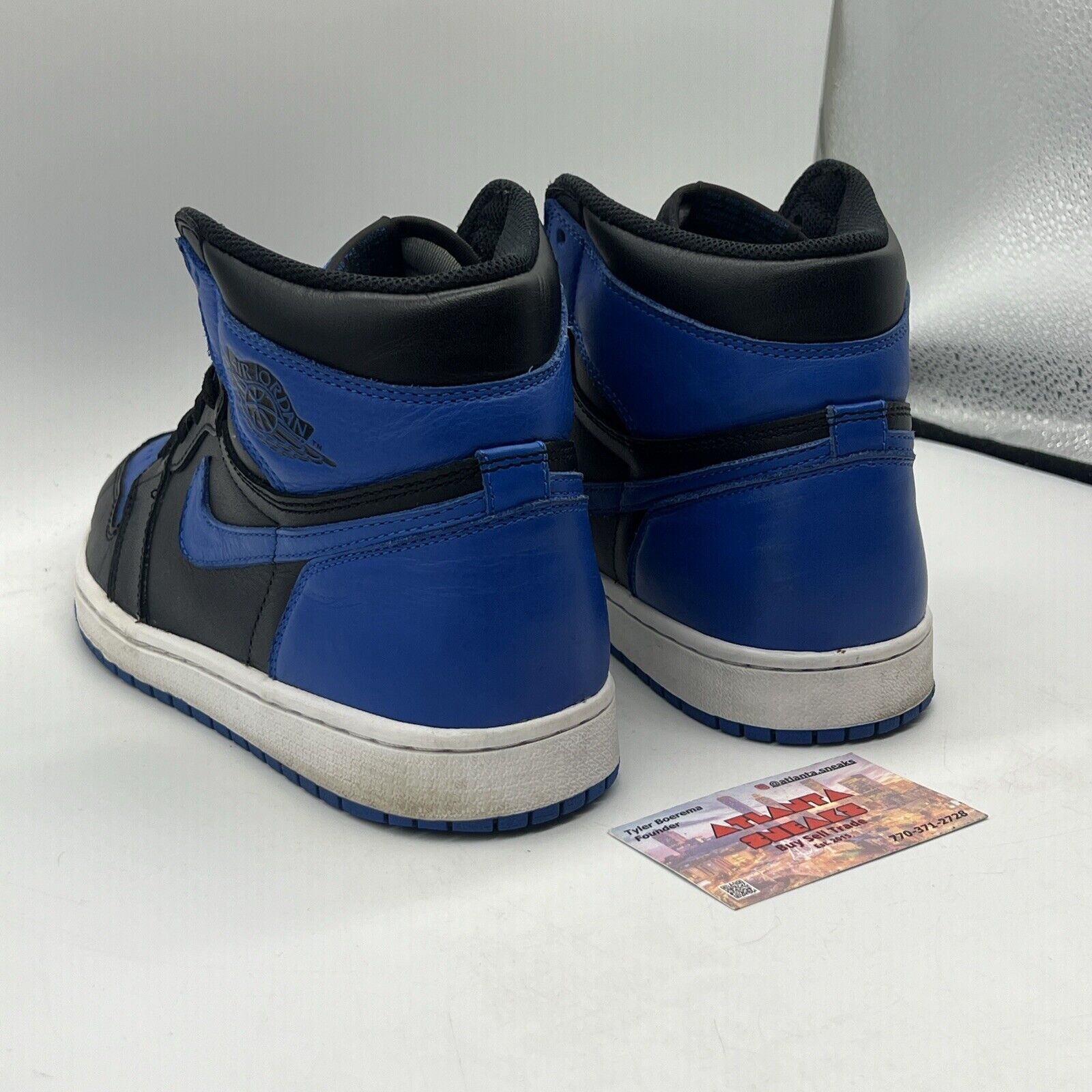 Size 9.5 - Jordan 1 Retro OG High Royal Black Blue White Leather (555088-007)