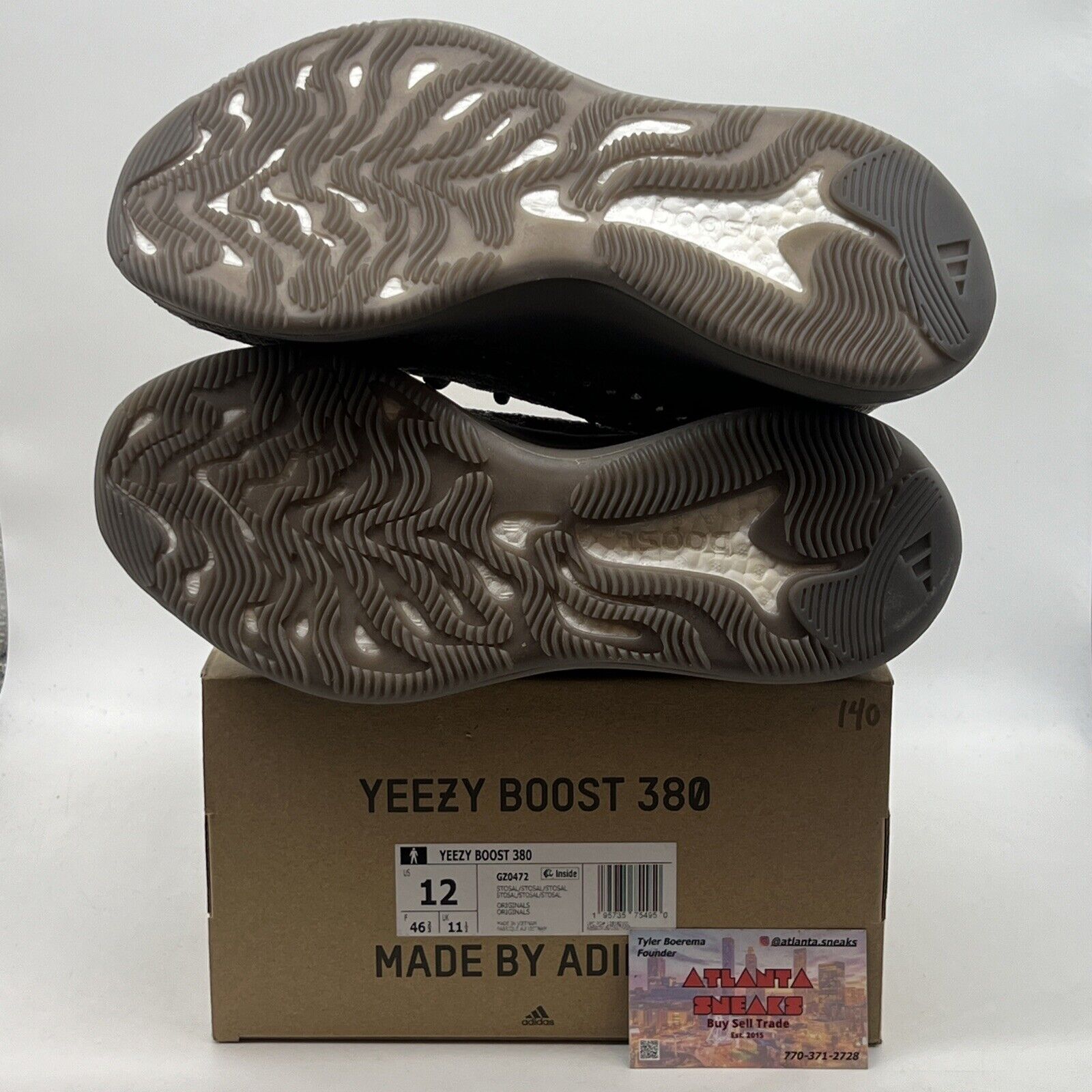 Size 12 - adidas Yeezy Boost 380 Stone Salt Grey Black (GZ0472)