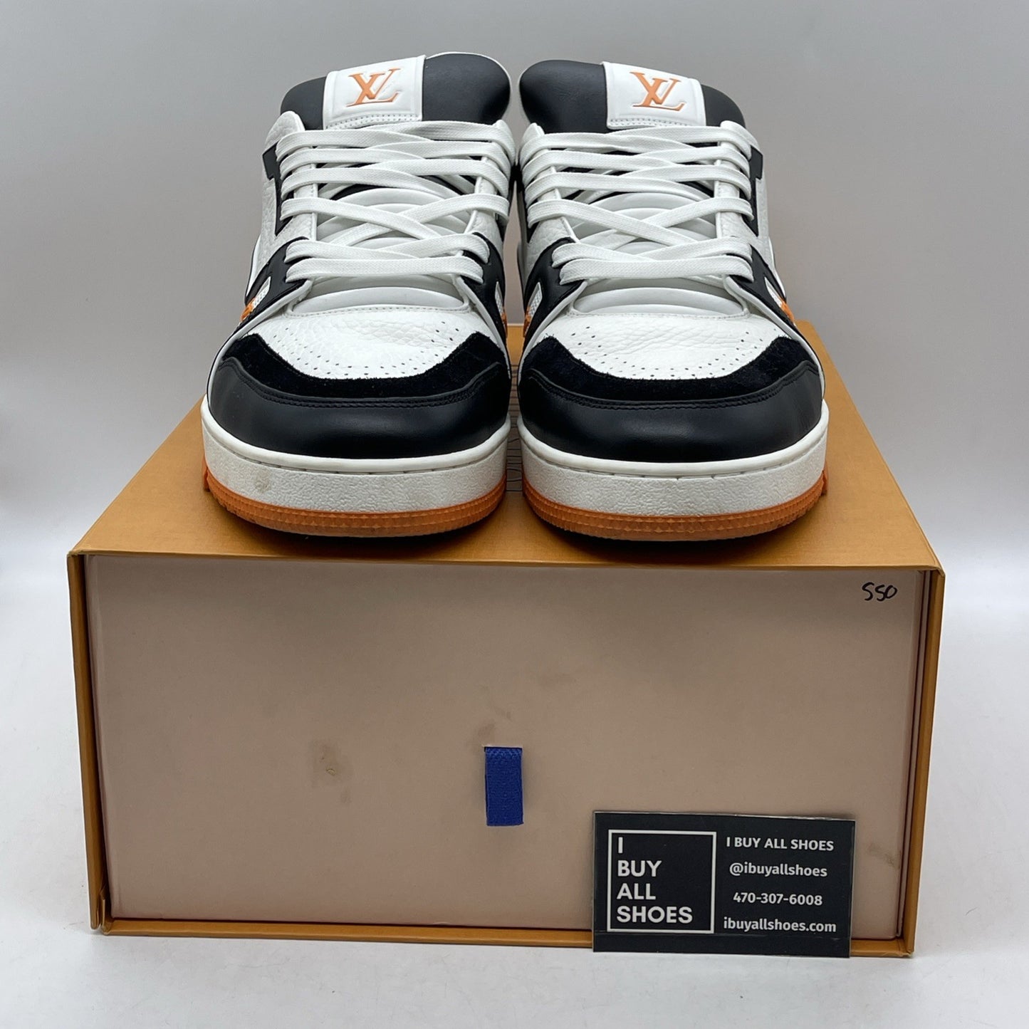 Size 11 LV - LOUIS VUITTON #54 Orange Black White
