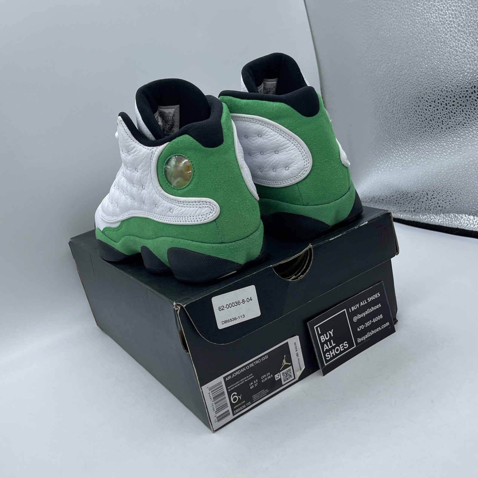 Size 6Y - Air Jordan 13 Retro Lucky Green 2020 - (DB6537-113)