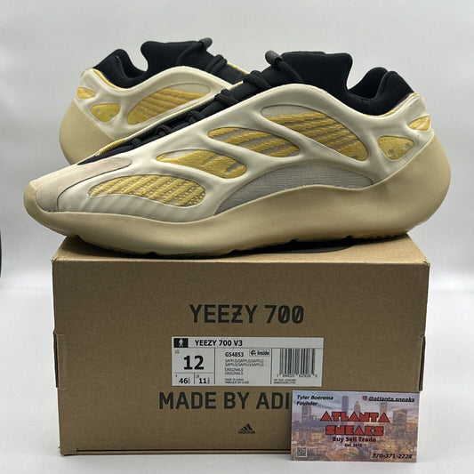 Size 12 - adidas Yeezy 700 V3 Safflower Vnds Yellow Black Beige Comfy Boost Kany