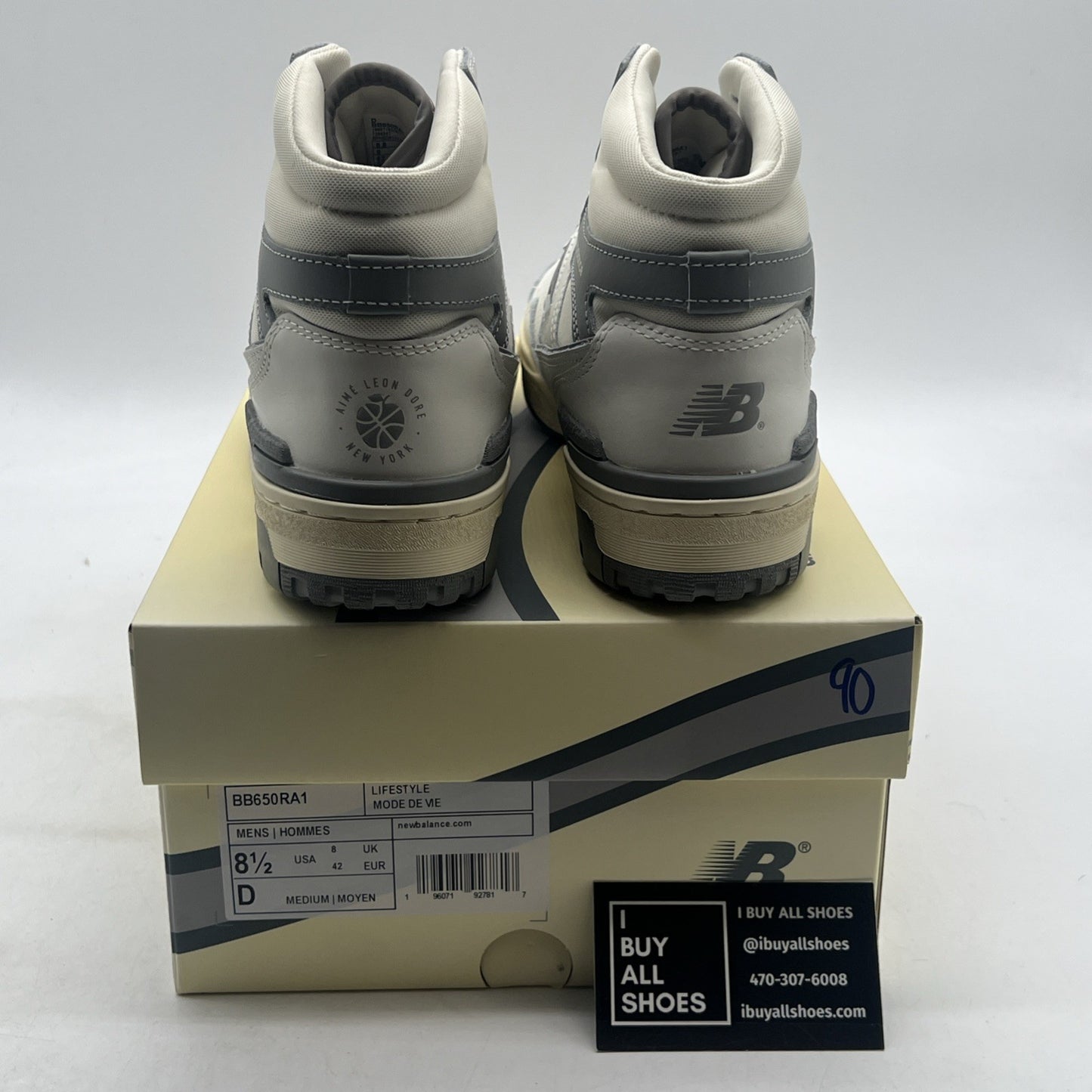 Size 8.5 - New Balance Aimé Leon Dore x 650R Silver (BB650RA1)