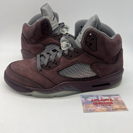 Size 10 - Air Jordan 5 Retro SE 2023 Burgundy Grey Suede (DZ4131-600)