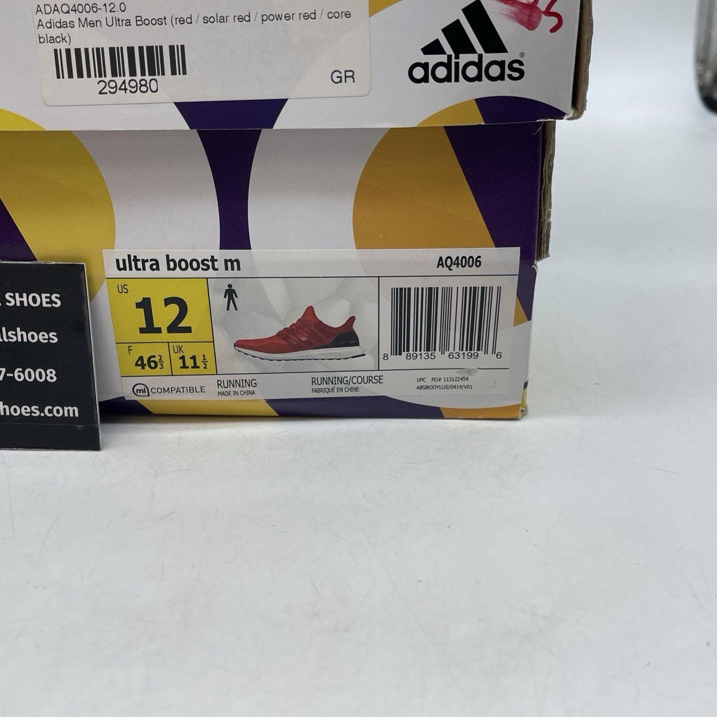 Size 12 - Adidas UltraBoost 2.0 Red Gradient (AQ4006)