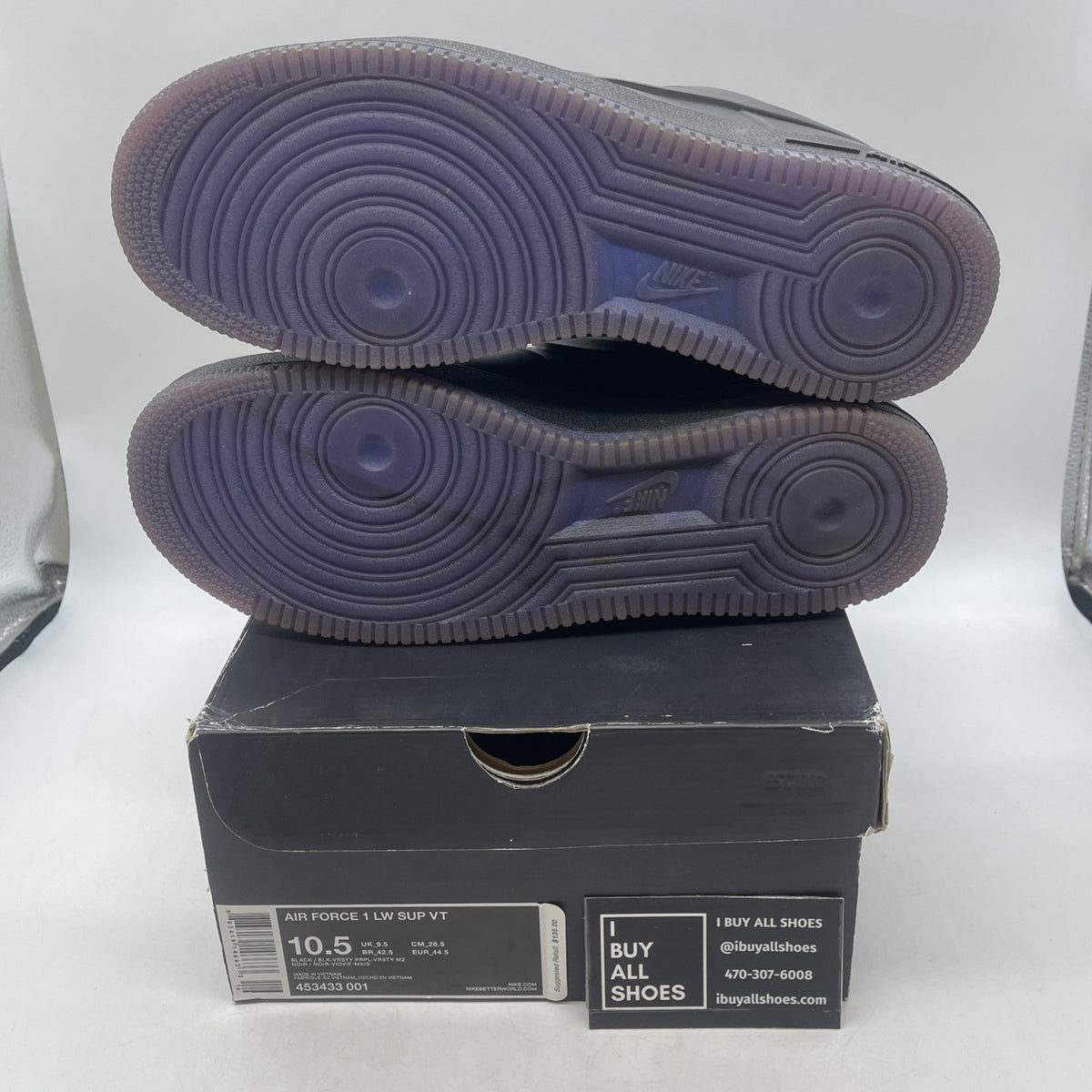 Size 10.5 - Nike Air Force 1 Supreme VT Low Kobe (453433-001)