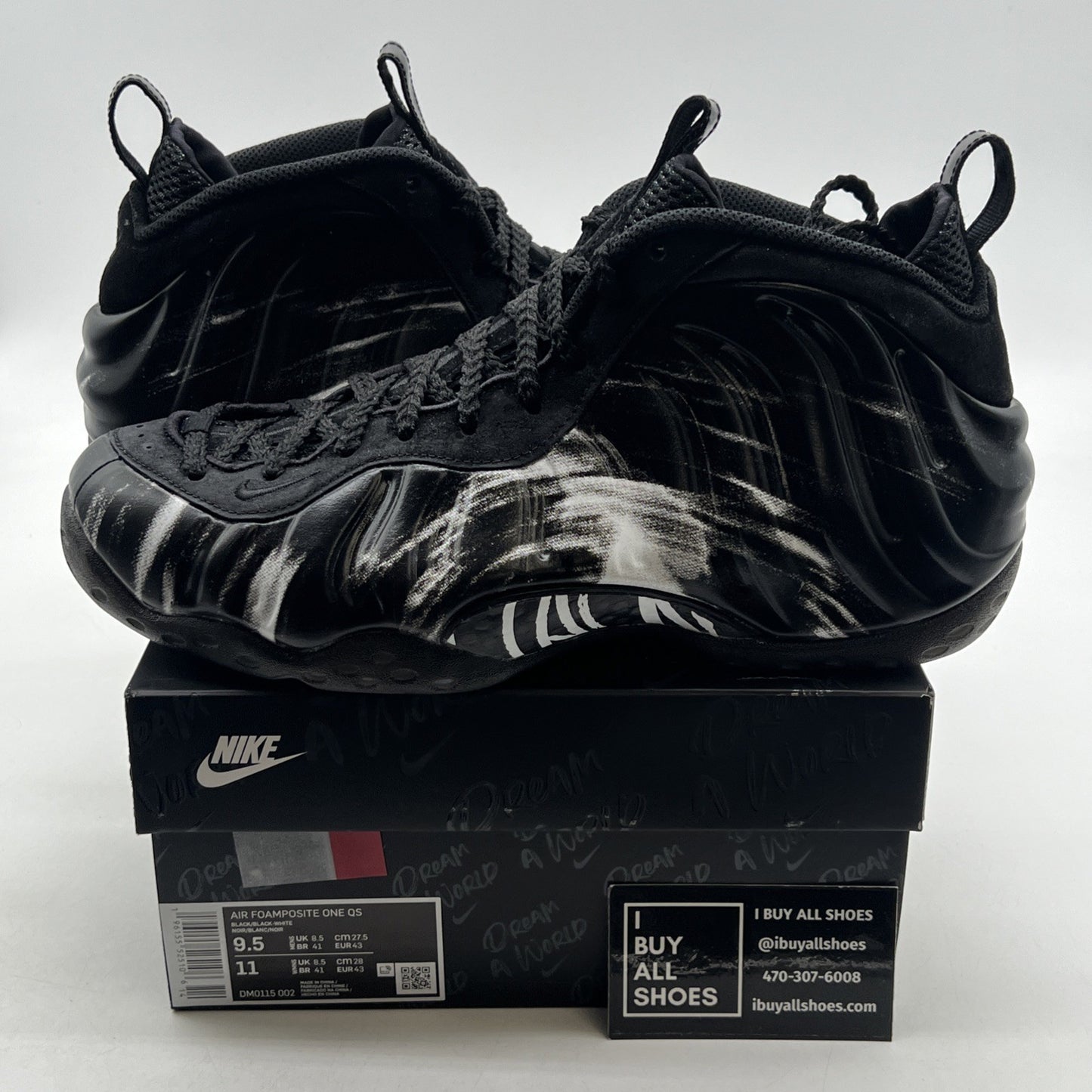 Size 9.5 - Nike Air Foamposite One QS Dream A World - Black (DM0115-002)