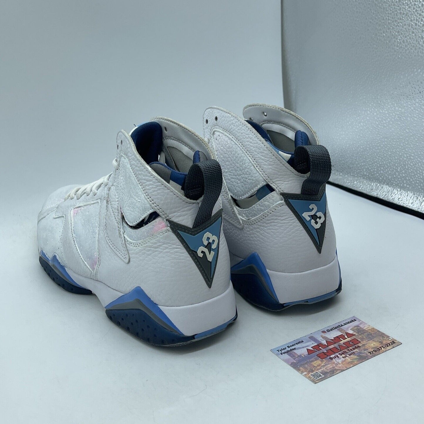 Size 11 - Air Jordan 7 Retro 2015 French Blue White Grey Leather (304775-107)