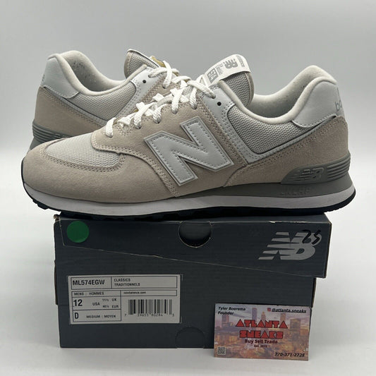 Size 12 - New Balance 574 Grey Nimbus Cloud Suede Leather (ML574EGW)