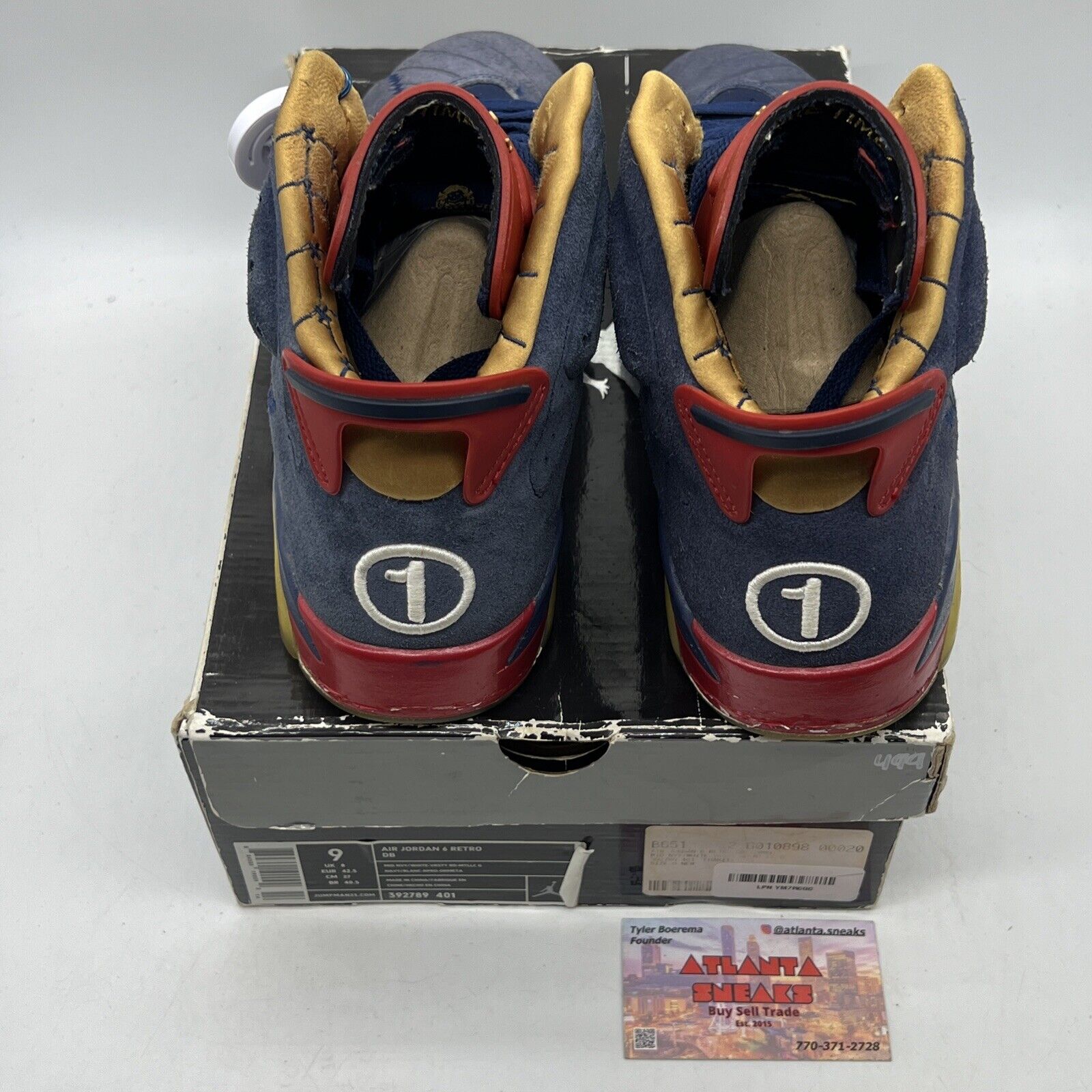 Size 9 - Air Jordan 6 DB Doernbecher Navy Red Gold Suede