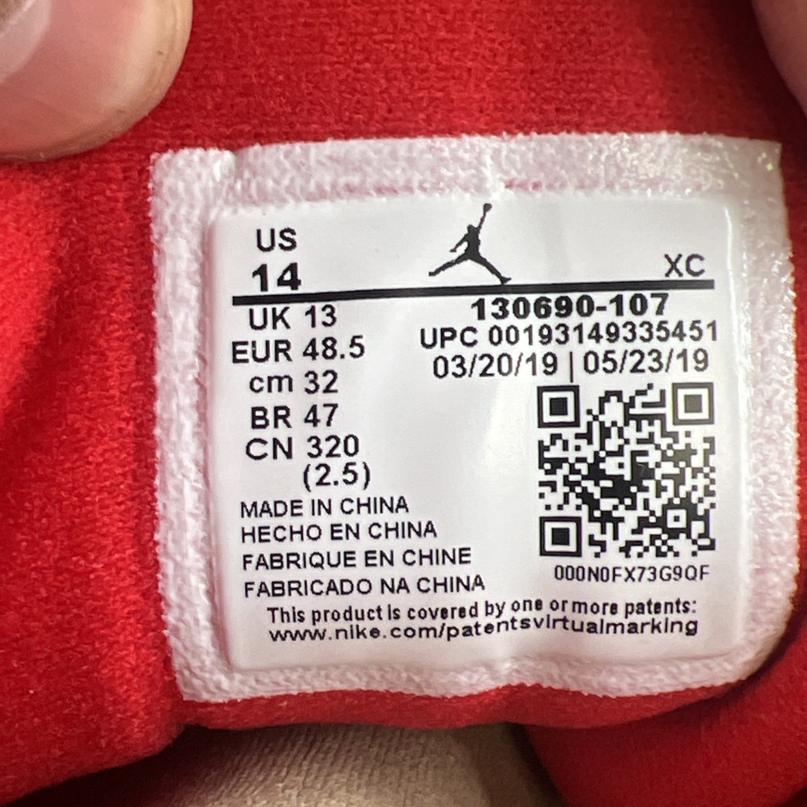 Size 14 - Air Jordan 12 Retro FIBA (130690-107)