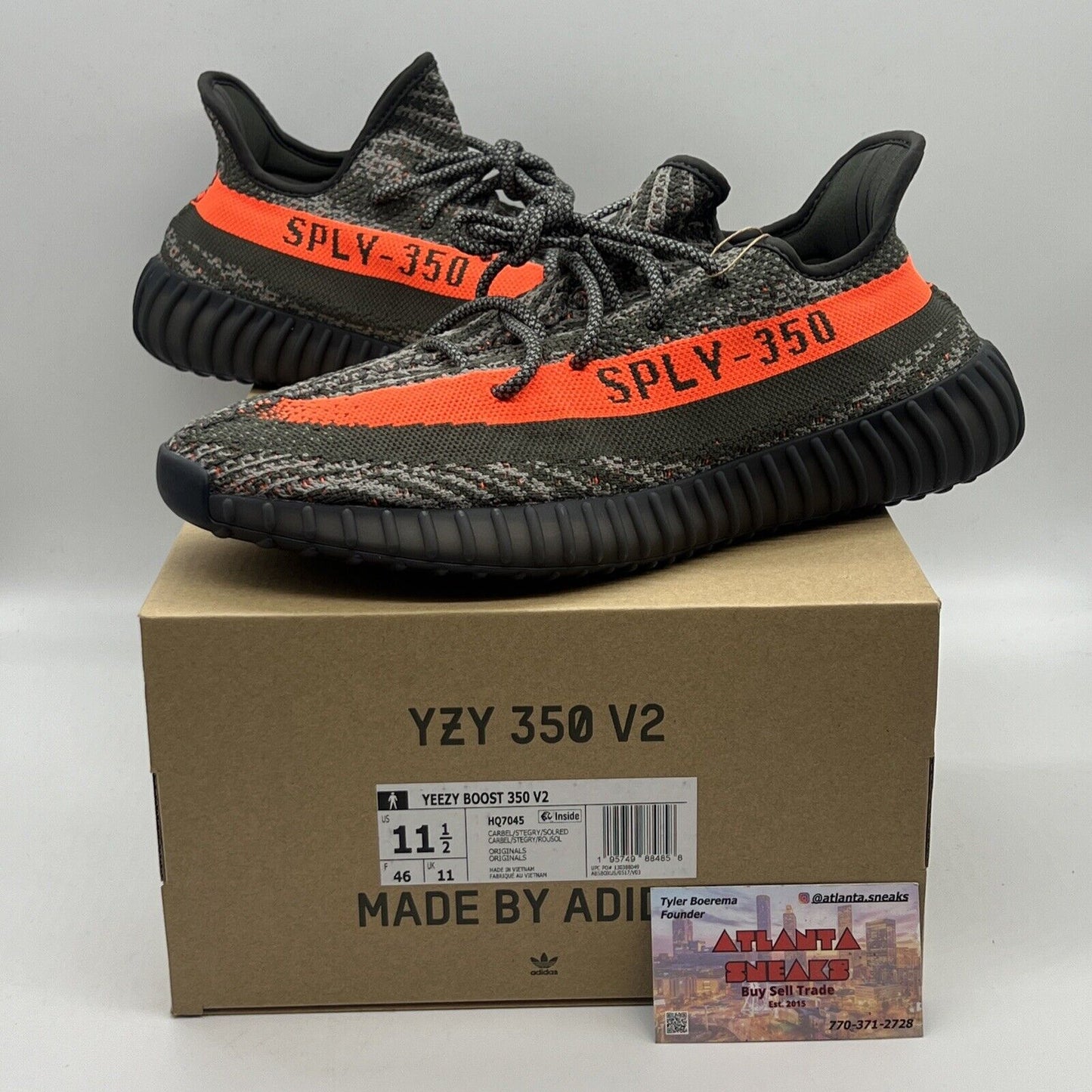 Size 11.5 - adidas Yeezy Boost 350 V2 Low Carbon Beluga Brand New Og All