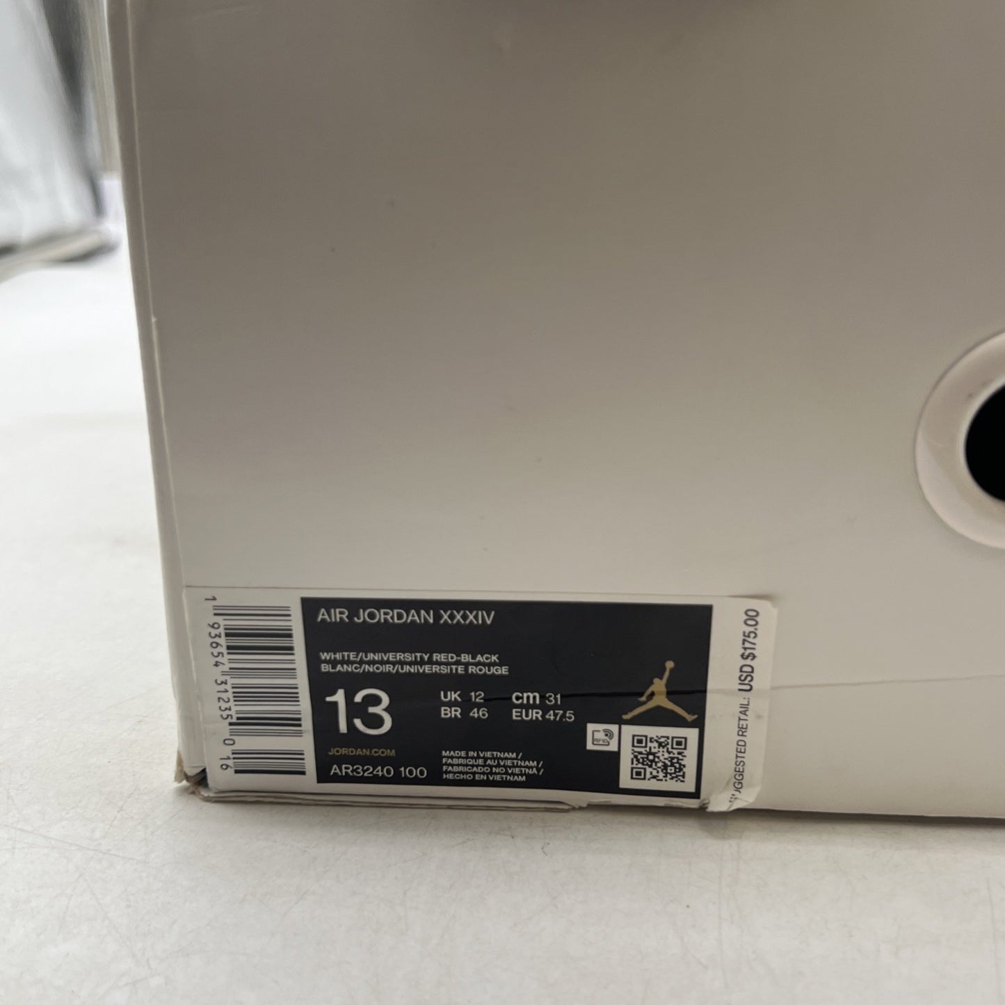 Size 13 - Air Jordan 34 Chicago (AR3240-100)