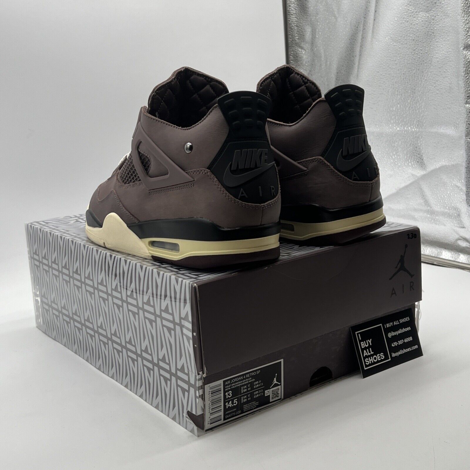 Size 13 - Air Jordan 4 Retro x A Ma Maniere Mid Violet Ore (DV6773-220)