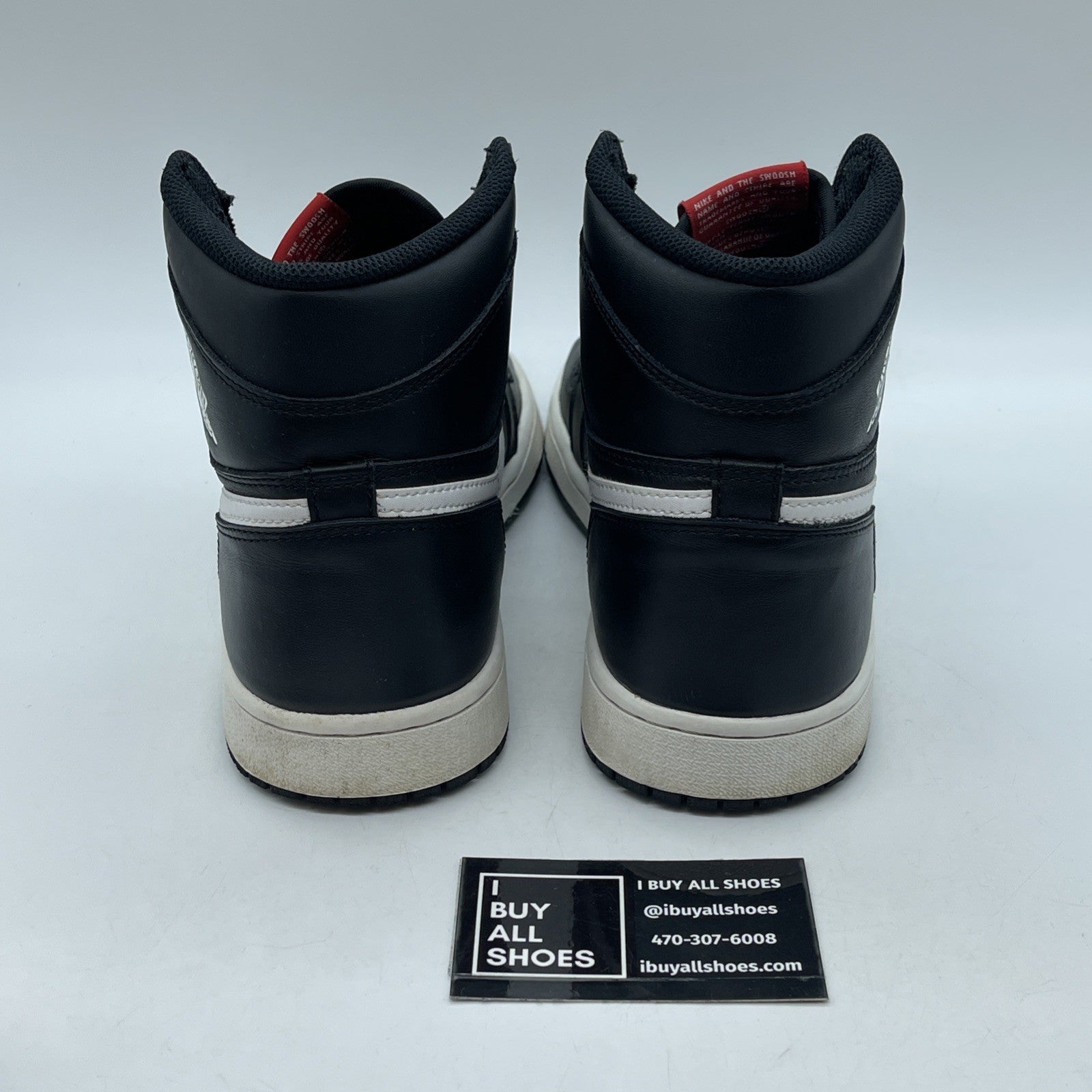 Size 9.5 - Air Jordan 1 Retro OG Prm High Yin Yang Black White (555088-011)