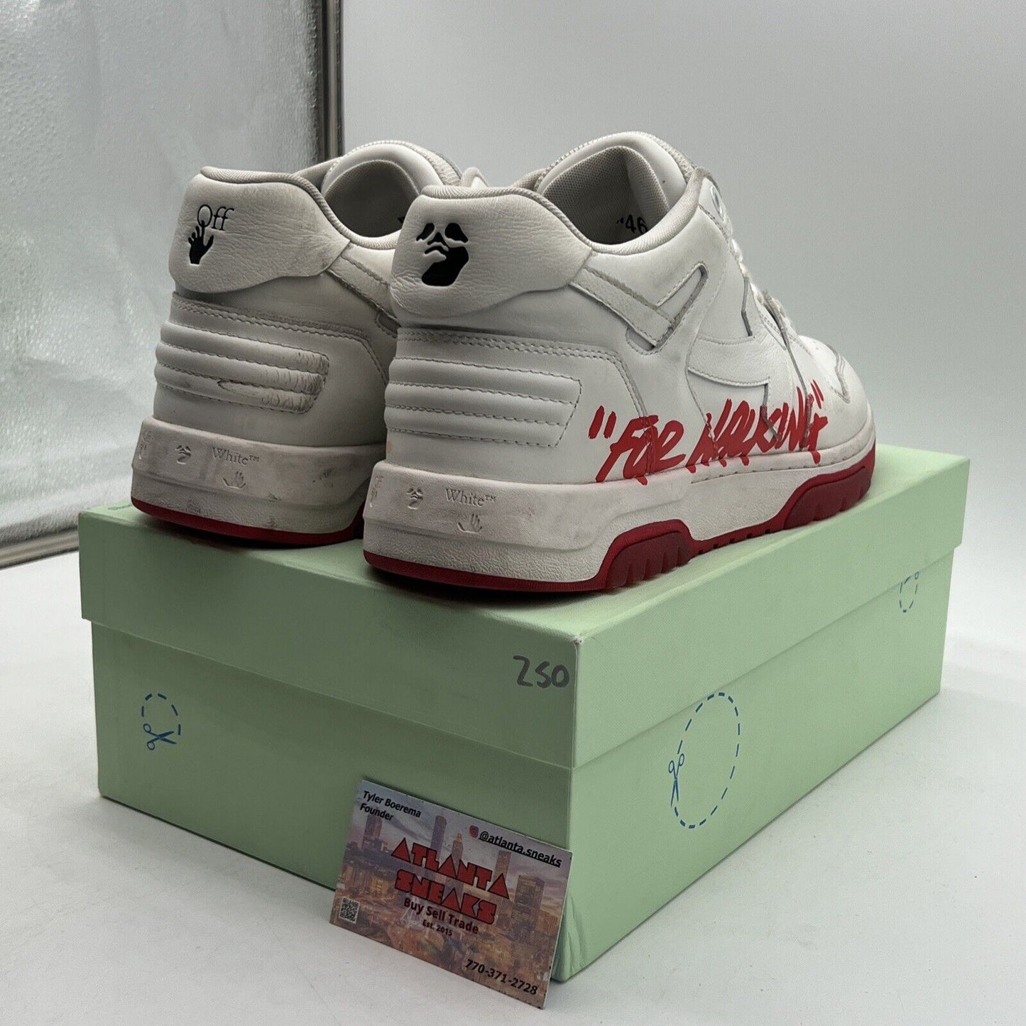 Size 13 - Off-White Out of Office 2023 Low For Walking - White Red