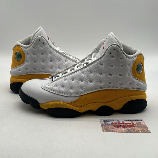 Size 9.5 - Jordan 13 Del Sol 2022 White Black Yellow Leather (414571-167)