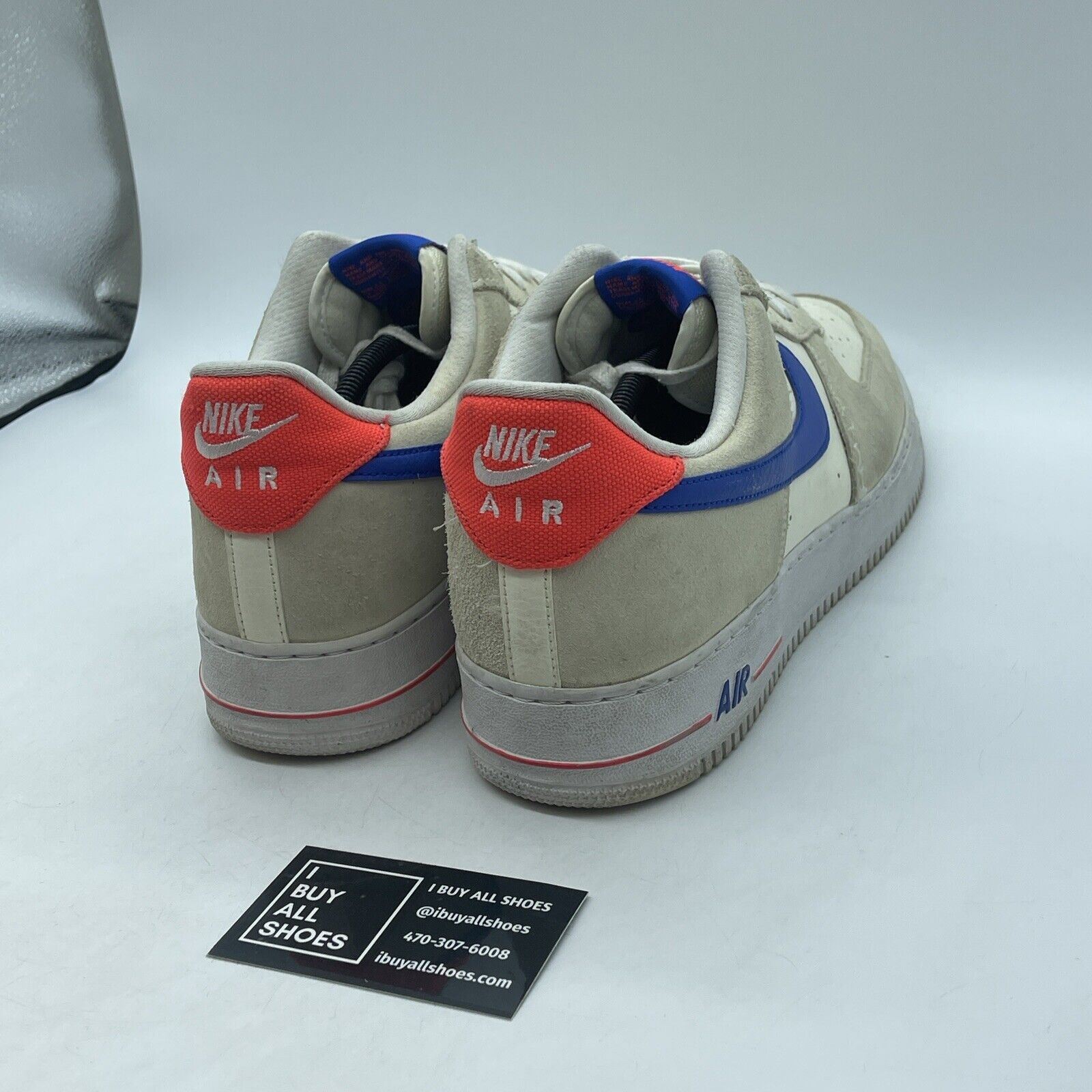 Size 13 - Nike Air Force 1 '07 LV8 Coconut Milk Hyper Royal Suede (DM8314-100)
