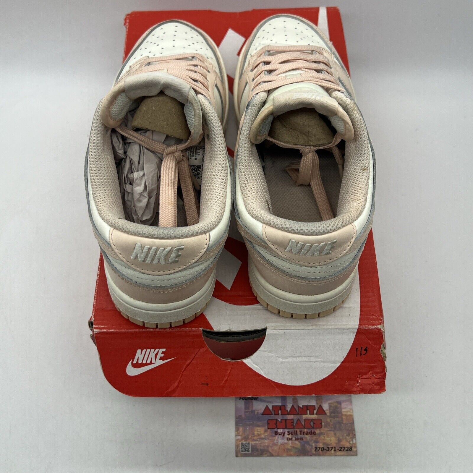 Size 5.5 - Nike Dunk Low Orange Pearl W White Leather (DD1503-102)