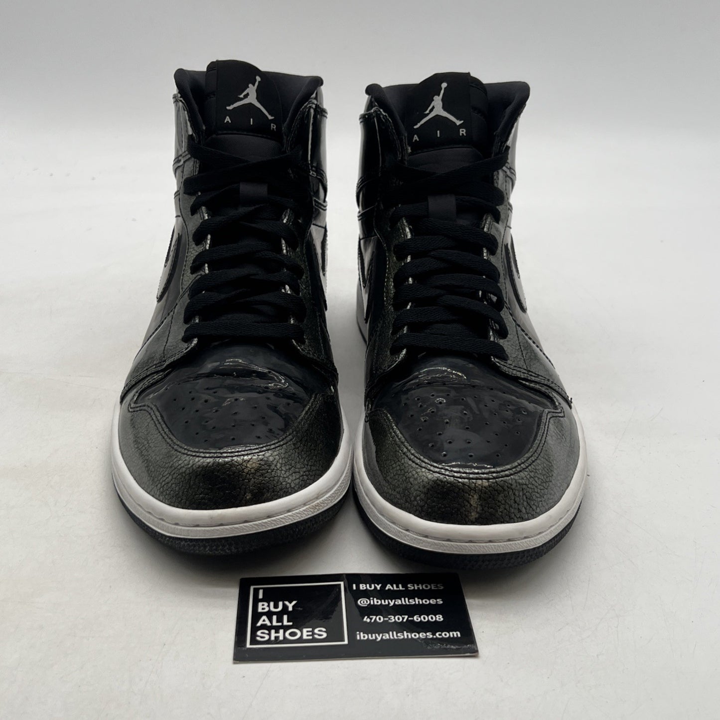 Size 11.5 - Air Jordan 1 Retro High Black Patent (332550-017)