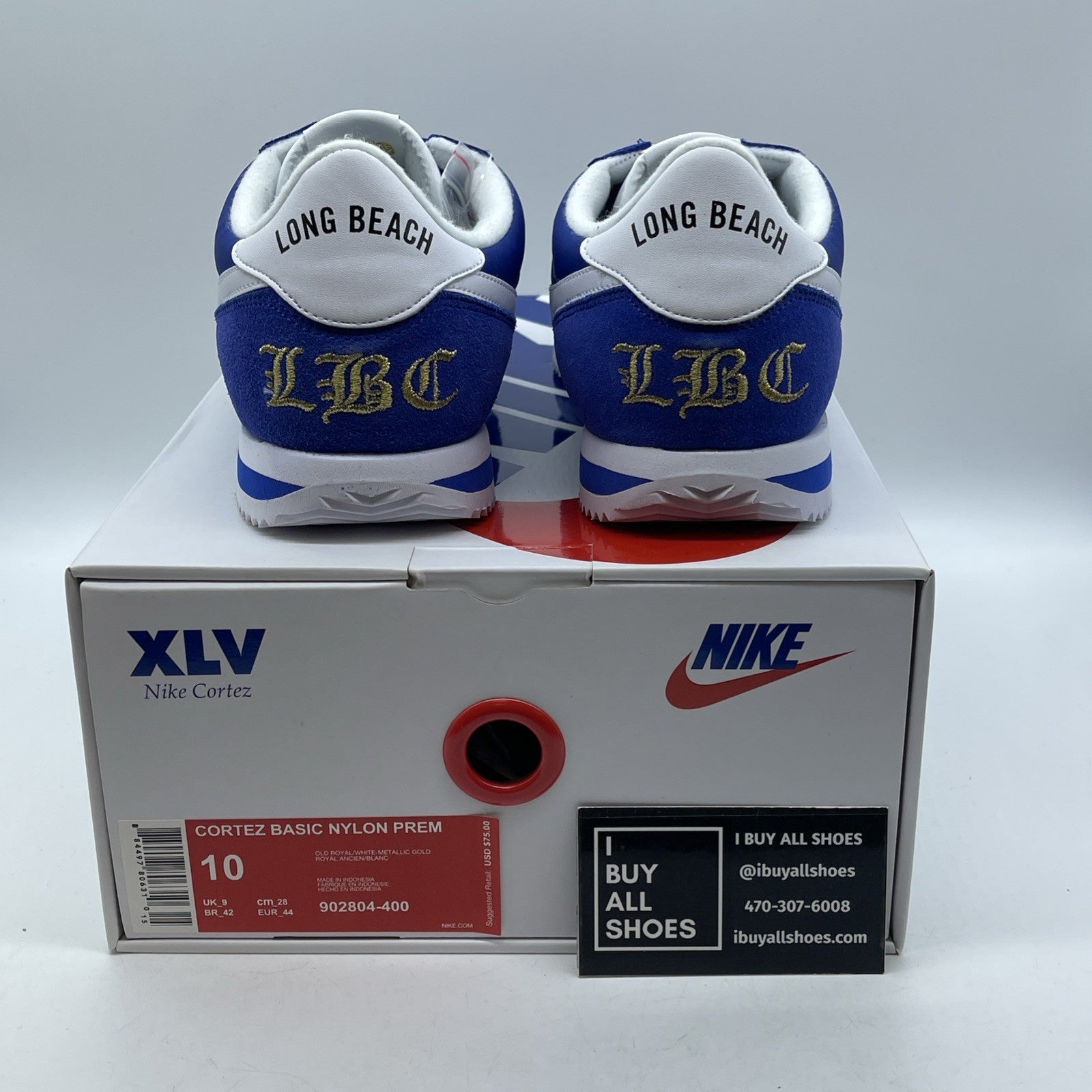Size 10 - Nike Cortez Basic Nylon Long Beach Blue White Suede (902804-400)