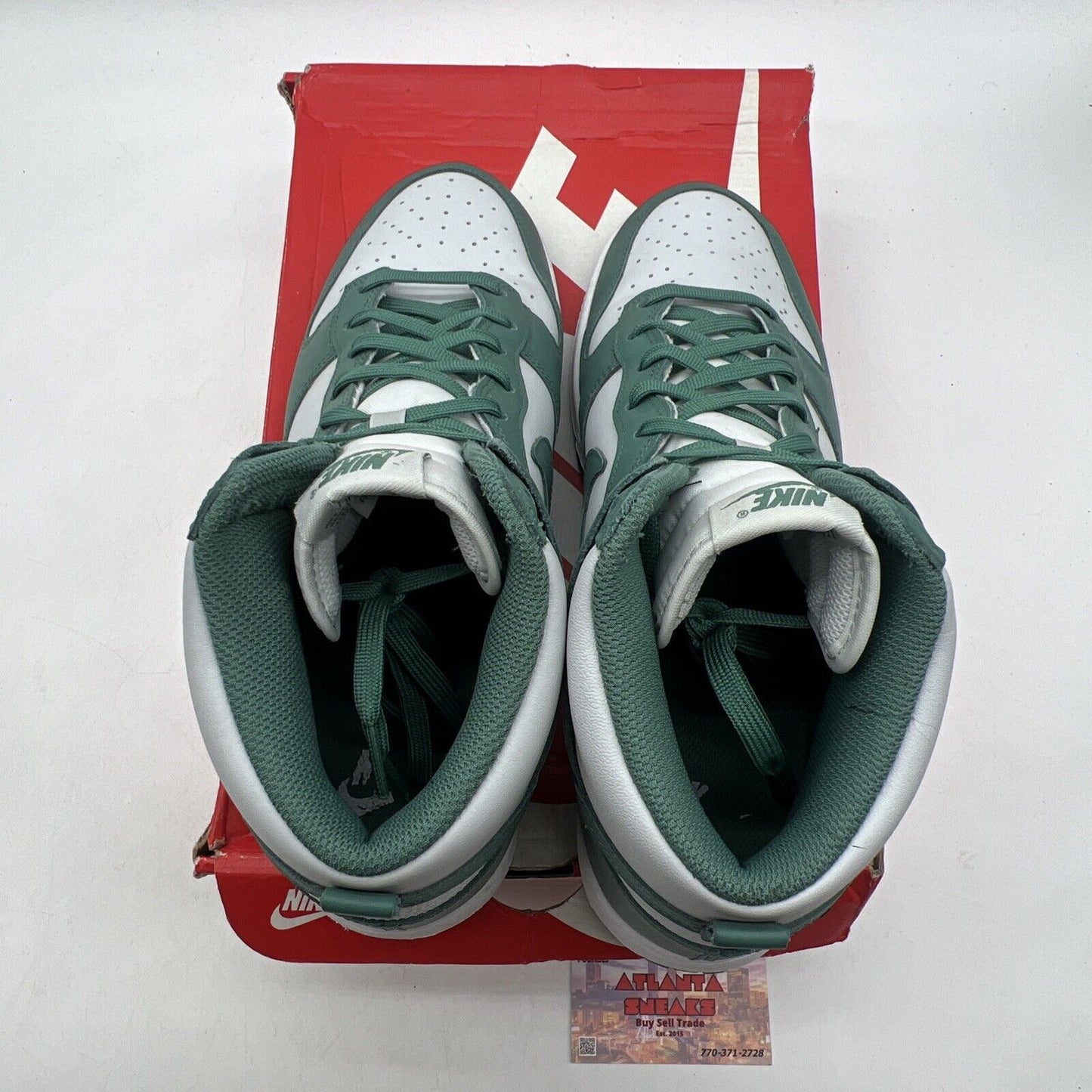 Size 12 - Nike Dunk High Bicoastal W Grey Green Leather White (DD1869-004)