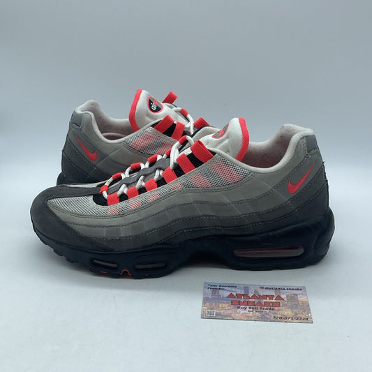 Size 10 - Nike Air Max 95 OG Solar Red Greet Pink Suede Black (AT2865-100)