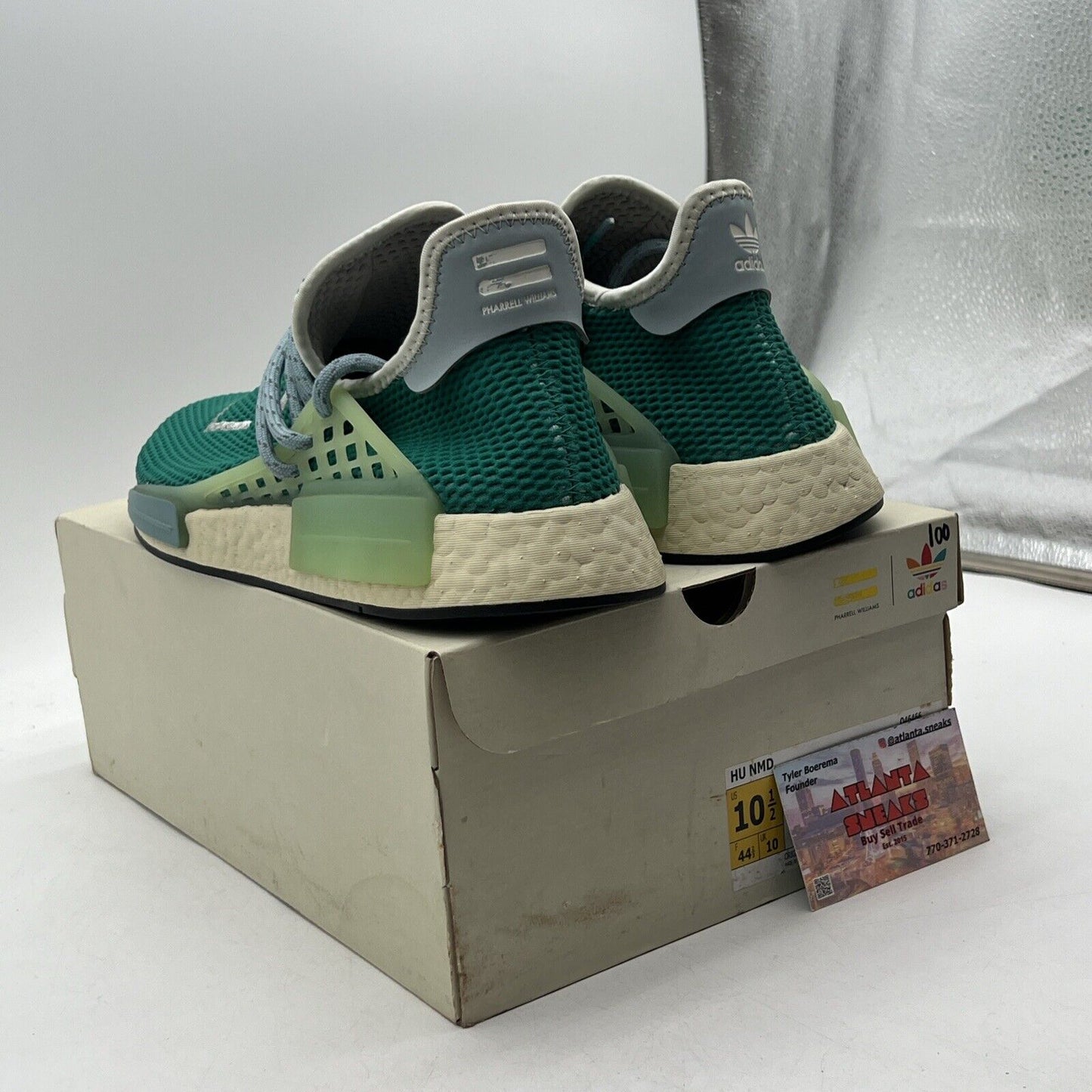 Size 10.5 - adidas Pharrell x NMD Human Race Dash Green (Q46466)