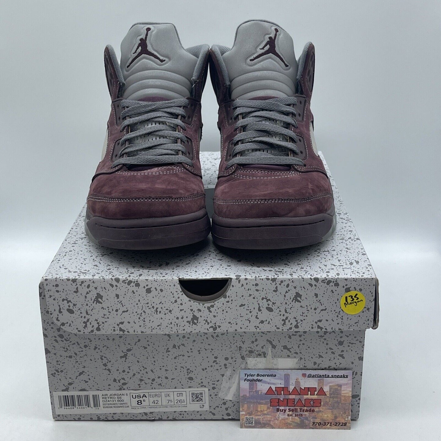 Size 8.5 - Air Jordan 5 Retro SE 2023 Burgundy Silver Suede (DZ4131-600)